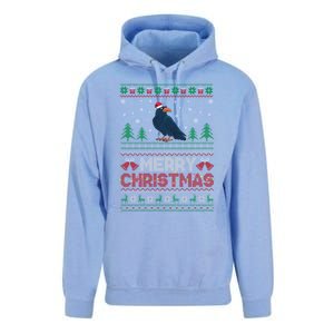 Crow Lovers Santa Hat Funny Christmas Tree Lights Unisex Surf Hoodie