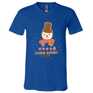 Cute Little Snow Cookie Baking Crew Funny Gift V-Neck T-Shirt