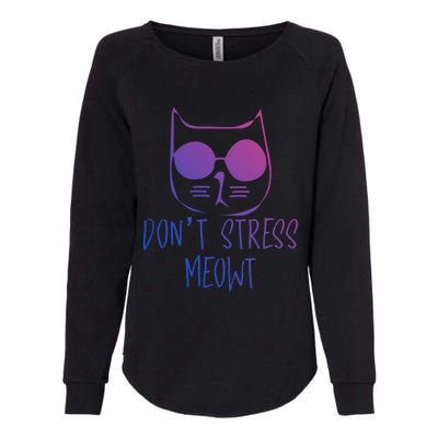 Cat Lover Store Gift Don´t Stress Meowt Cat Gift Womens California Wash Sweatshirt