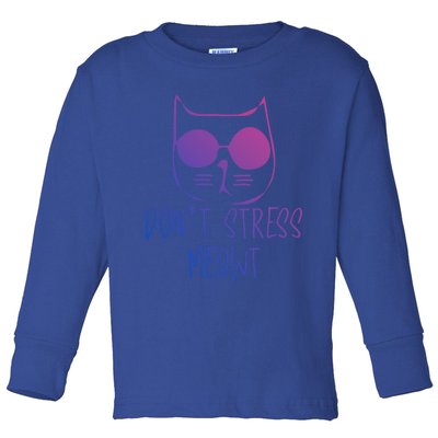 Cat Lover Store Gift Don´t Stress Meowt Cat Gift Toddler Long Sleeve Shirt