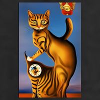 Cat Lover Salvador Dali Style Painting Adult Drive Performance Visor