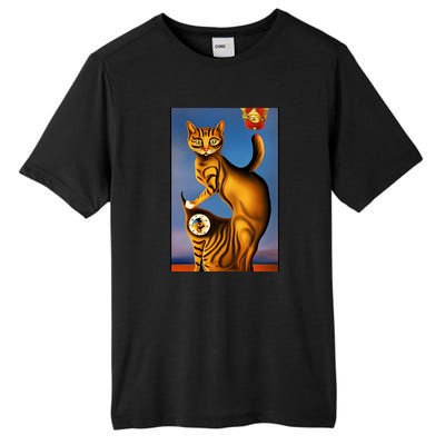 Cat Lover Salvador Dali Style Painting Tall Fusion ChromaSoft Performance T-Shirt