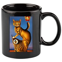Cat Lover Salvador Dali Style Painting 11oz C Handle Ceramic Mug