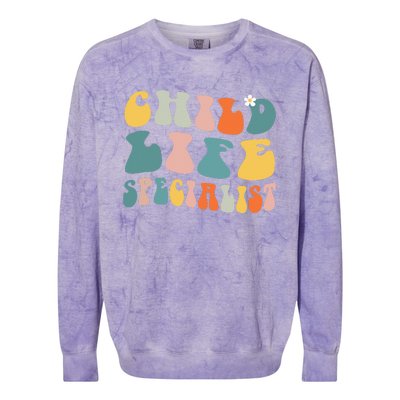 Child Life Specialist Pediatric Health Care Professional OT Colorblast Crewneck Sweatshirt