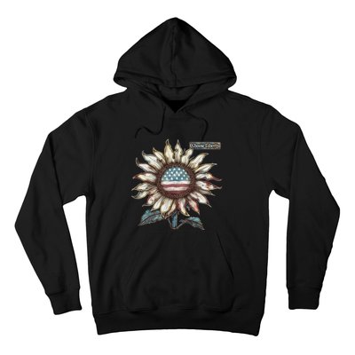 Choose Liberty Sunflower Patriotic Americana Freedom For All Hoodie