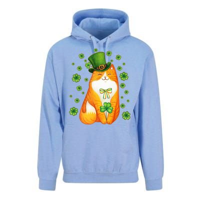 Cute Lucky St PatrickS Day Orange Tabby Cat Unisex Surf Hoodie