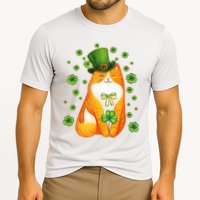 Cute Lucky St PatrickS Day Orange Tabby Cat Cooling Performance Crew T-Shirt