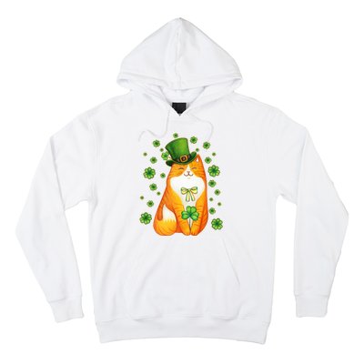 Cute Lucky St PatrickS Day Orange Tabby Cat Hoodie