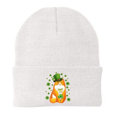 Cute Lucky St PatrickS Day Orange Tabby Cat Beanie