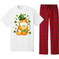 Cute Lucky St PatrickS Day Orange Tabby Cat Pajama Set