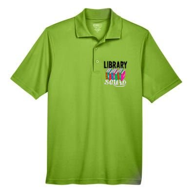 Cool Library Squad Funny Librarian Book Reader Team Gift Men's Origin Performance Pique Polo