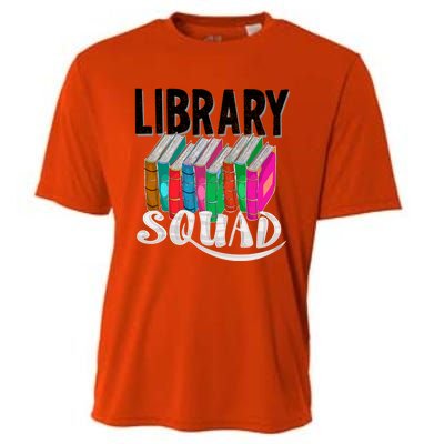 Cool Library Squad Funny Librarian Book Reader Team Gift Cooling Performance Crew T-Shirt