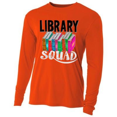 Cool Library Squad Funny Librarian Book Reader Team Gift Cooling Performance Long Sleeve Crew