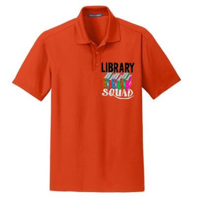 Cool Library Squad Funny Librarian Book Reader Team Gift Dry Zone Grid Polo