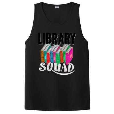 Cool Library Squad Funny Librarian Book Reader Team Gift PosiCharge Competitor Tank