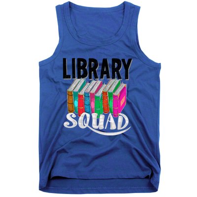 Cool Library Squad Funny Librarian Book Reader Team Gift Tank Top