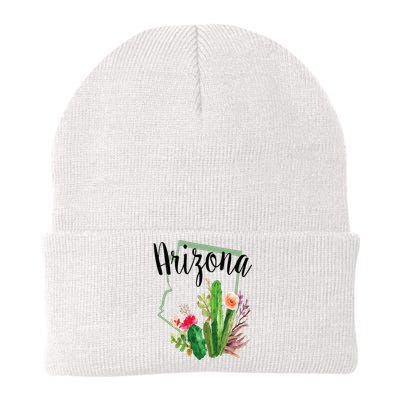 Cute Love State Of Arizona Blooming Cactus Flowers Gift Knit Cap Winter Beanie