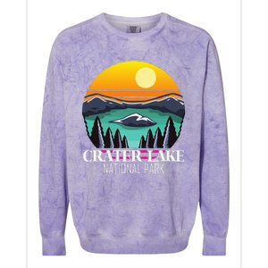 Crater Lake Souvenir National Park Hiking Nature Colorblast Crewneck Sweatshirt