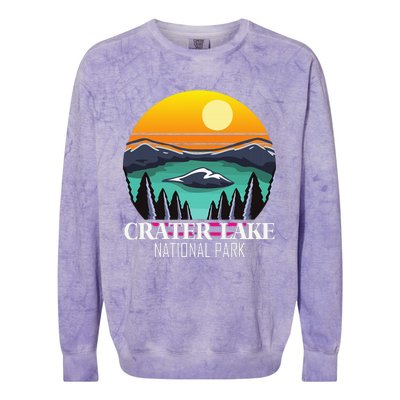 Crater Lake Souvenir National Park Hiking Nature Colorblast Crewneck Sweatshirt