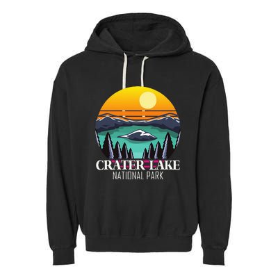 Crater Lake Souvenir National Park Hiking Nature Garment-Dyed Fleece Hoodie