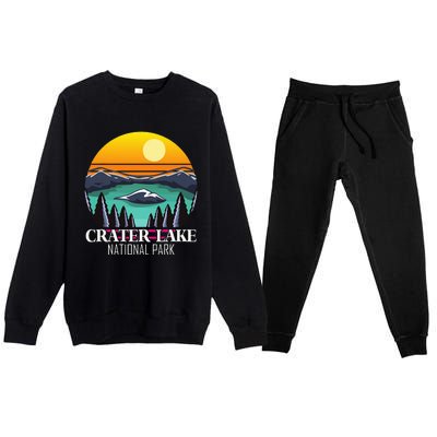 Crater Lake Souvenir National Park Hiking Nature Premium Crewneck Sweatsuit Set