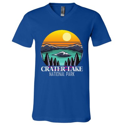 Crater Lake Souvenir National Park Hiking Nature V-Neck T-Shirt