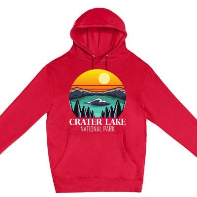 Crater Lake Souvenir National Park Hiking Nature Premium Pullover Hoodie