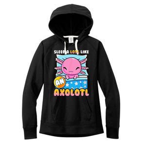 Cute Lazy Sleeping Axolotl Lover Nap Sleep Women's Fleece Hoodie