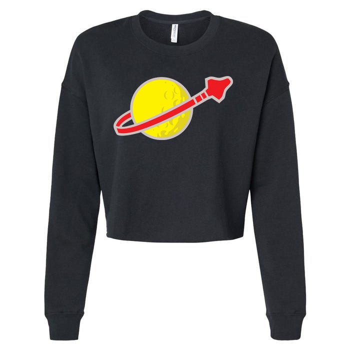 Classic Lego Spaceman Rocket Cropped Pullover Crew