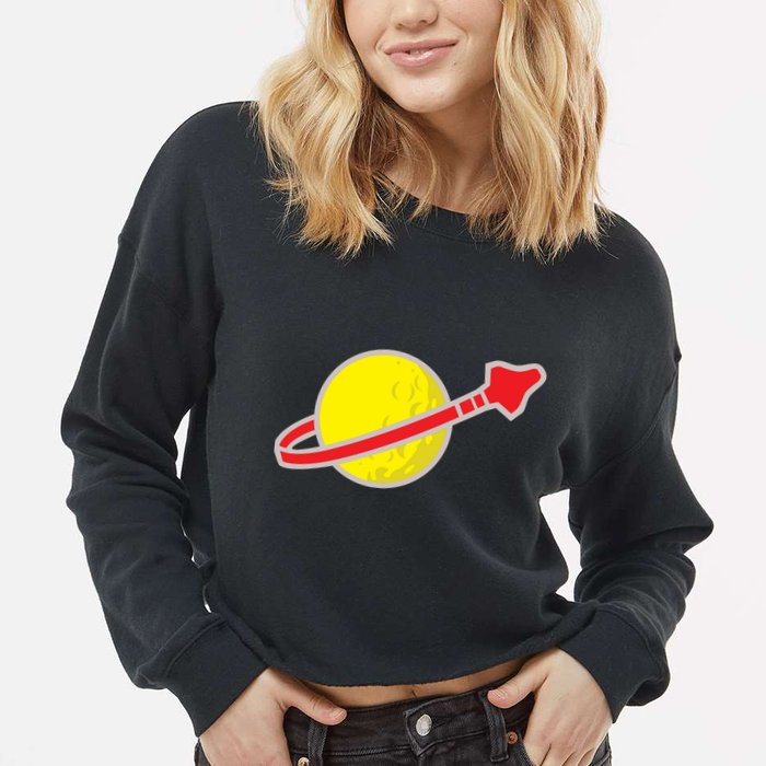 Classic Lego Spaceman Rocket Cropped Pullover Crew
