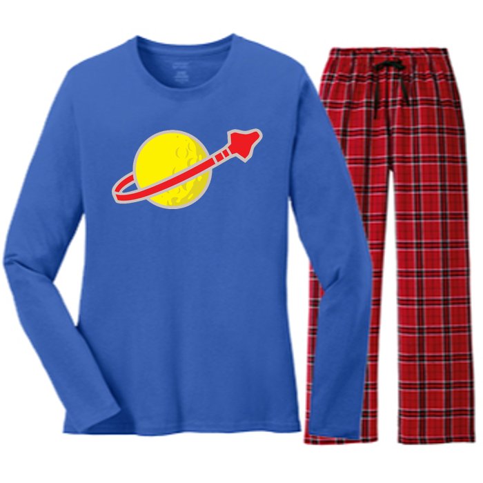 Classic Lego Spaceman Rocket Women's Long Sleeve Flannel Pajama Set 