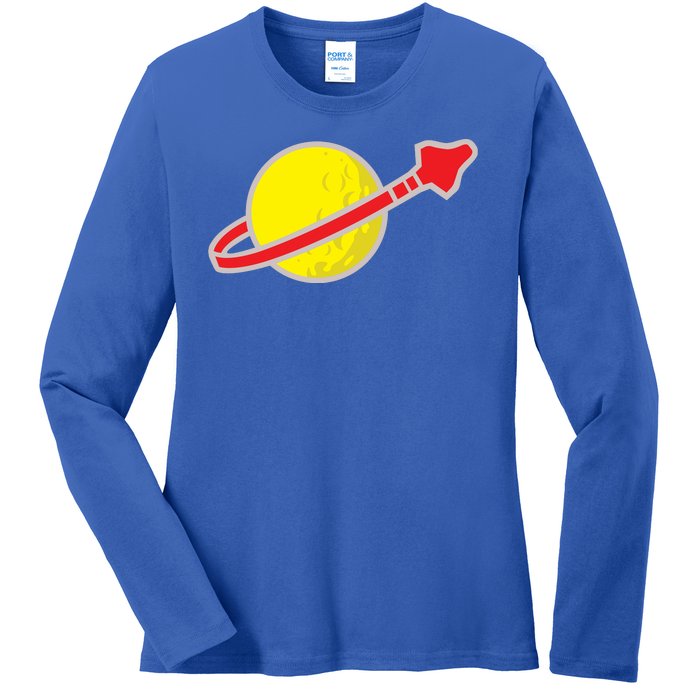 Classic Lego Spaceman Rocket Ladies Long Sleeve Shirt