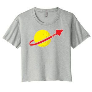 Classic Lego Spaceman Rocket Women's Crop Top Tee