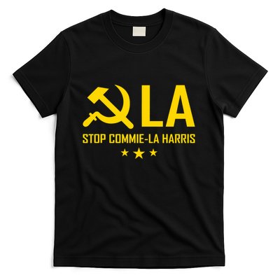 Commie La Stop Commie La Harris Stop Kamala Trump Vance 2024 T-Shirt