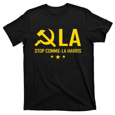 Commie La Stop Commie La Harris Stop Kamala Trump Vance 2024 T-Shirt