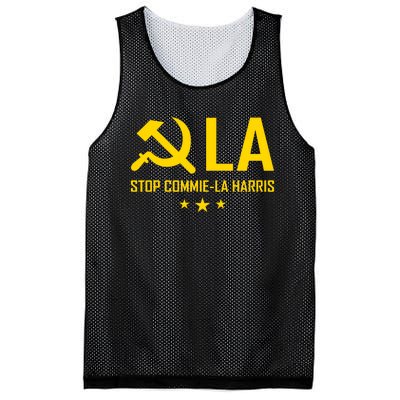 Commie La Stop Commie La Harris Stop Kamala Trump Vance 2024 Mesh Reversible Basketball Jersey Tank