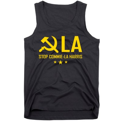 Commie La Stop Commie La Harris Stop Kamala Trump Vance 2024 Tank Top