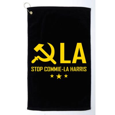 Commie La Stop Commie La Harris Stop Kamala Trump Vance 2024 Golf Towel