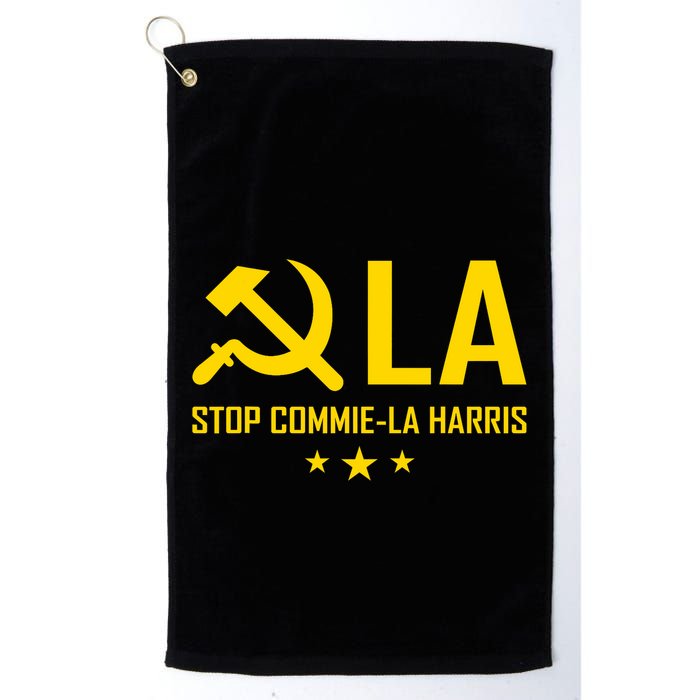 Commie La Stop Commie La Harris Stop Kamala Trump Vance 2024 Golf Towel