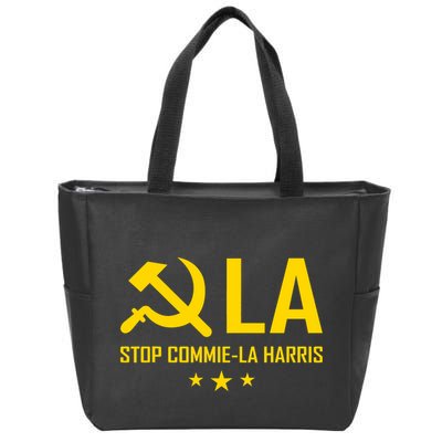 Commie La Stop Commie La Harris Stop Kamala Trump Vance 2024 Zip Tote Bag