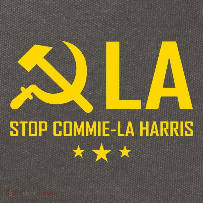 Commie La Stop Commie La Harris Stop Kamala Trump Vance 2024 Cotton Canvas Backpack