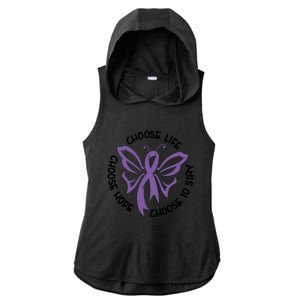 Choose Life Support Survivor Suicide Awareness Tal Health Gift Ladies PosiCharge Tri-Blend Wicking Draft Hoodie Tank