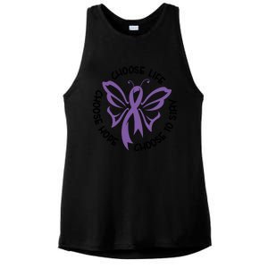 Choose Life Support Survivor Suicide Awareness Tal Health Gift Ladies PosiCharge Tri-Blend Wicking Tank