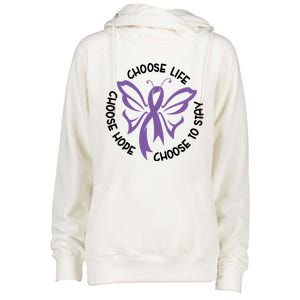 Choose Life Support Survivor Suicide Awareness Tal Health Gift Womens Funnel Neck Pullover Hood