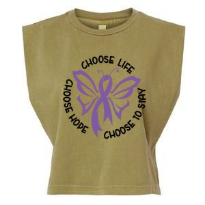 Choose Life Support Survivor Suicide Awareness Tal Health Gift Garment-Dyed Women's Muscle Tee