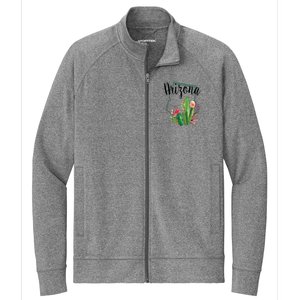 Cute Love State Of Arizona Blooming Cactus Flowers Gift Stretch Full-Zip Cadet Jacket