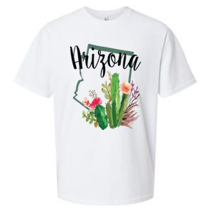 Cute Love State Of Arizona Blooming Cactus Flowers Gift Sueded Cloud Jersey T-Shirt