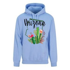 Cute Love State Of Arizona Blooming Cactus Flowers Gift Unisex Surf Hoodie