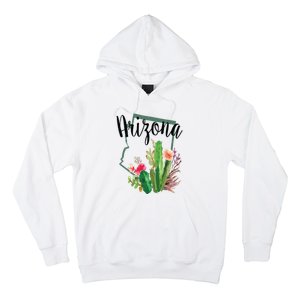 Cute Love State Of Arizona Blooming Cactus Flowers Gift Hoodie