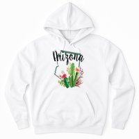 Cute Love State Of Arizona Blooming Cactus Flowers Gift Hoodie